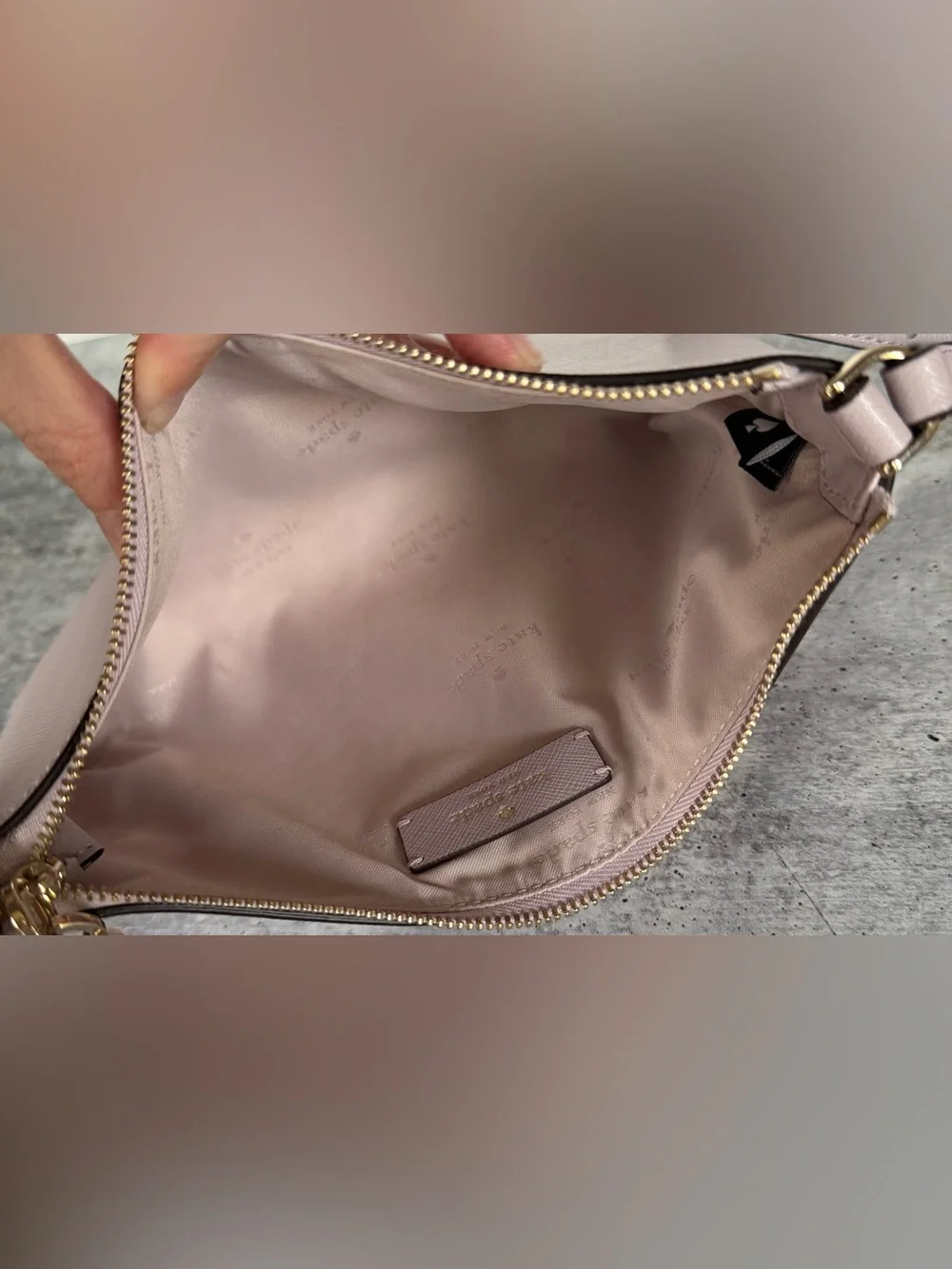 KATE SPADE Sadie Saffiano Leather Crossbody Bag CHALK PINK KE594